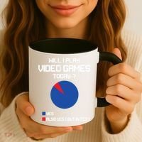 Will I Play Video Games Today Funny Gamer Gaming Lovers Coffee Mug thumb 3