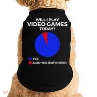Will I Play Video Games Today Funny Gamer Gaming Short Sleeve Doggie Tank thumb 0