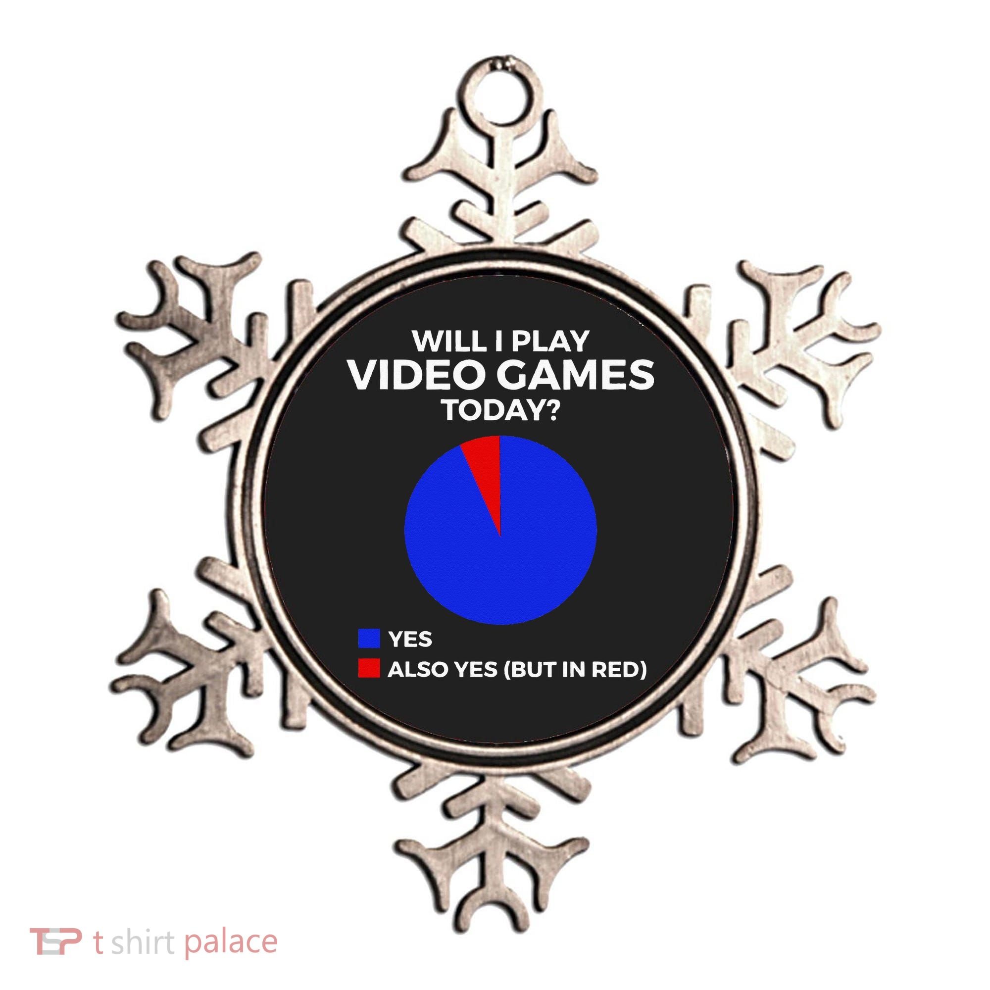 Will I Play Video Games Today Funny Gamer Gaming Short Sleeve Ornament