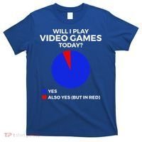 Will I Play Video Games Today Funny Gamer Gaming Short Sleeve T-Shirt thumb 0