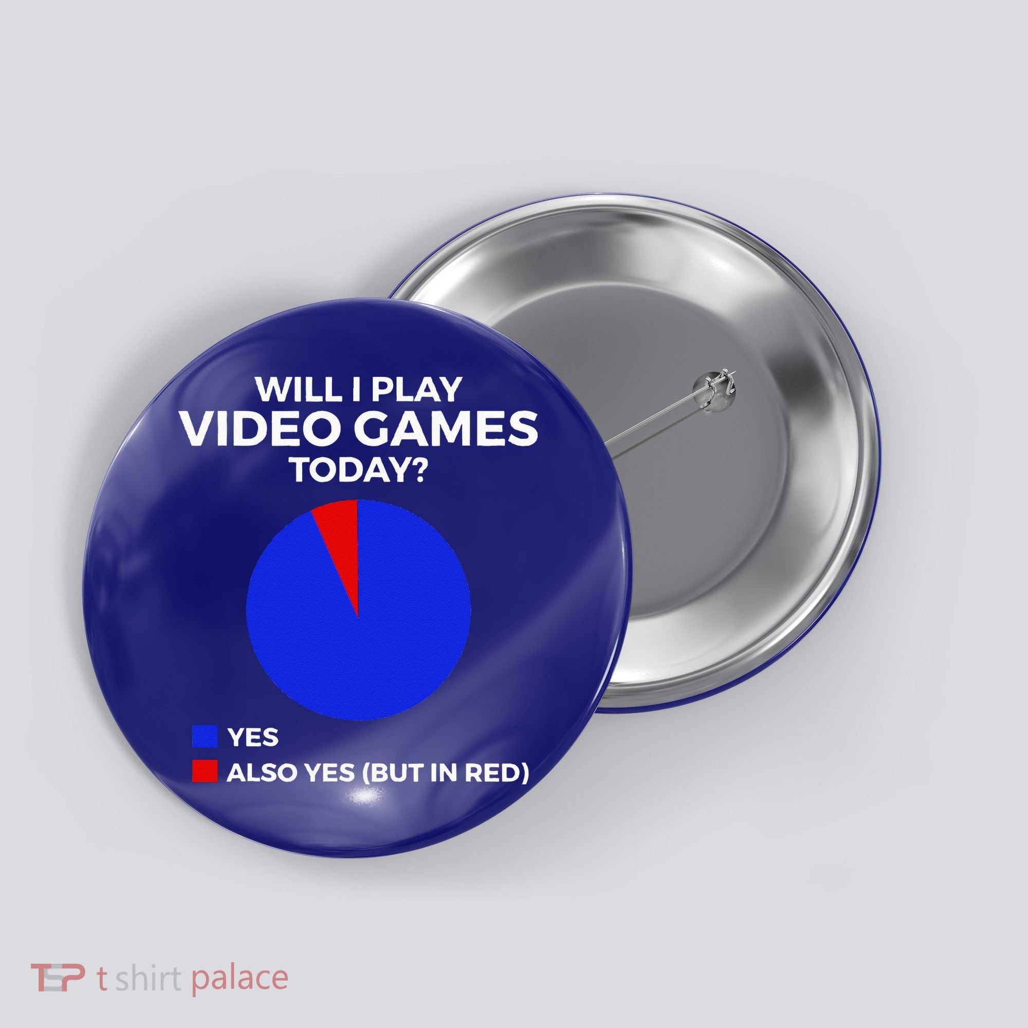 Will I Play Video Games Today Funny Gamer Gaming Short Sleeve Button