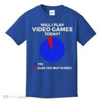 Will I Play Video Games Today Funny Gamer Gaming Short Sleeve Kids T-Shirt thumb 0