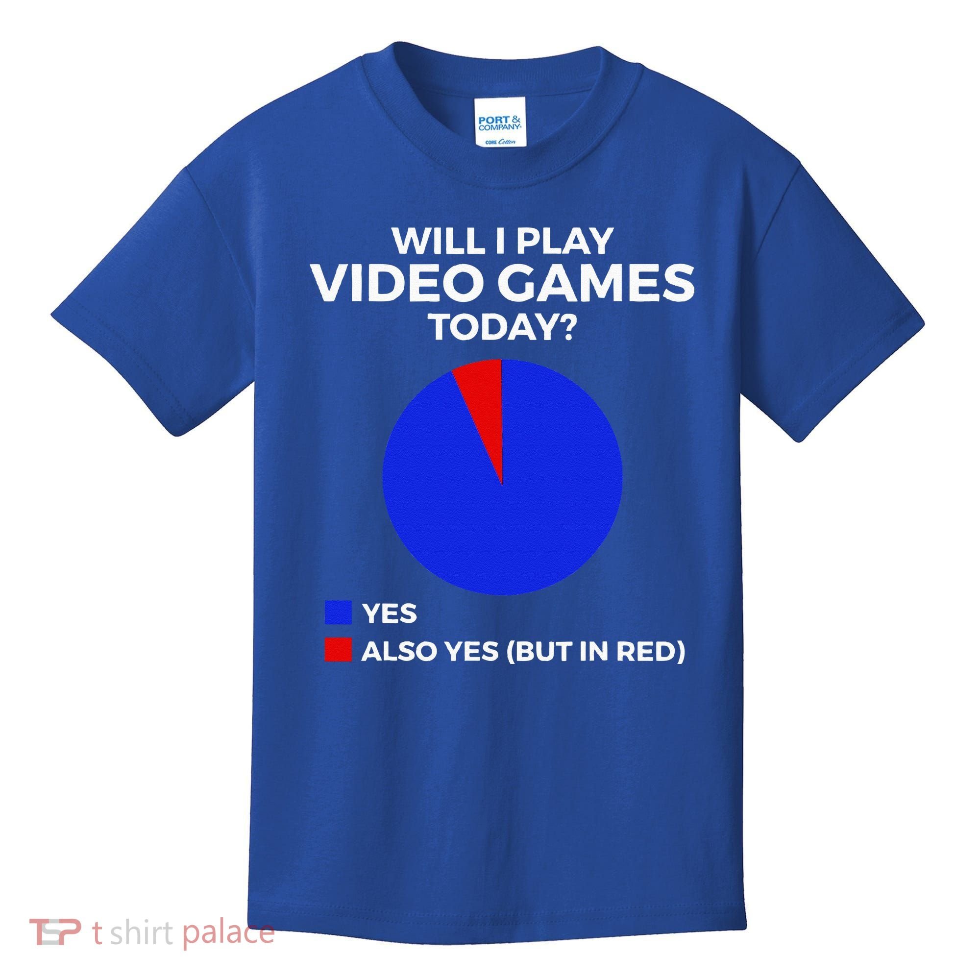 Will I Play Video Games Today Funny Gamer Gaming Short Sleeve Kids T-Shirt