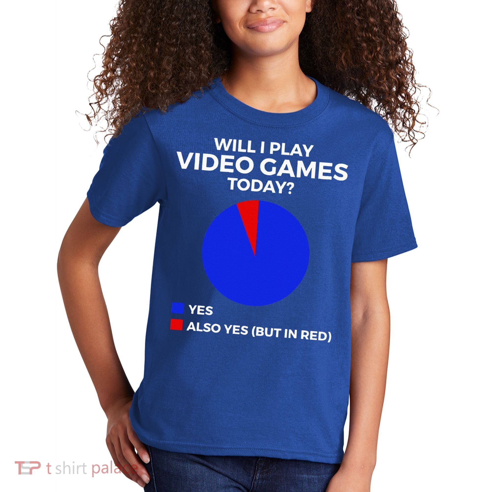 Will I Play Video Games Today Funny Gamer Gaming Short Sleeve Kids T-Shirt