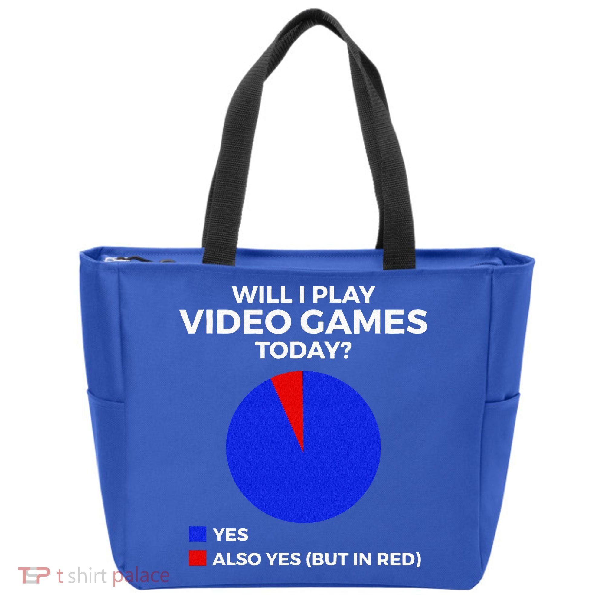 Will I Play Video Games Today Funny Gamer Gaming Short Sleeve Tote Bag