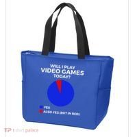 Will I Play Video Games Today Funny Gamer Gaming Short Sleeve Tote Bag thumb 3