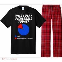 Will I Play Pickleball Today Funny Pie Chart Pickleball Pajama Set thumb 0