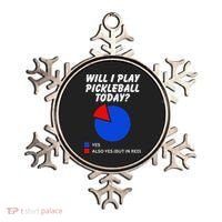 Will I Play Pickleball Today Funny Pie Chart Pickleball Ornament thumb 0