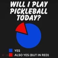 Will I Play Pickleball Today Funny Pie Chart Pickleball Ornament thumb 1
