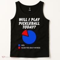 Will I Play Pickleball Today Funny Pie Chart Pickleball Tank Top thumb 2