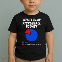Will I Play Pickleball Today Funny Pie Chart Pickleball Toddler T-Shirt thumb 2