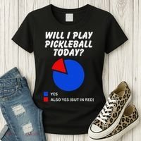 Will I Play Pickleball Today Funny Pie Chart Pickleball Women's T-Shirt thumb 3