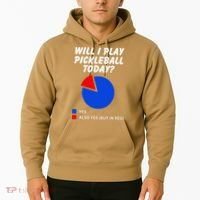 Will I Play Pickleball Today Funny Pie Chart Pickleball Hoodie thumb 2