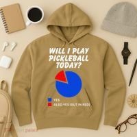 Will I Play Pickleball Today Funny Pie Chart Pickleball Hoodie thumb 3