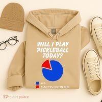 Will I Play Pickleball Today Funny Pie Chart Pickleball Hoodie thumb 4