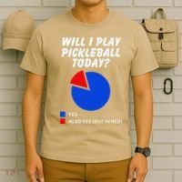 Will I Play Pickleball Today Funny Pie Chart Pickleball T-Shirt thumb 6