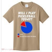 Will I Play Pickleball Today Funny Pie Chart Pickleball Kids T-Shirt thumb 0