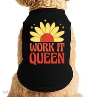 Work It Queen Sunflower Cute Gift Doggie Tank thumb 0