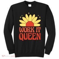 Work It Queen Sunflower Cute Gift Sweatshirt thumb 0