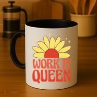 Work It Queen Sunflower Cute Gift Coffee Mug thumb 4