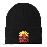 Work It Queen Sunflower Cute Gift Beanie thumb 0