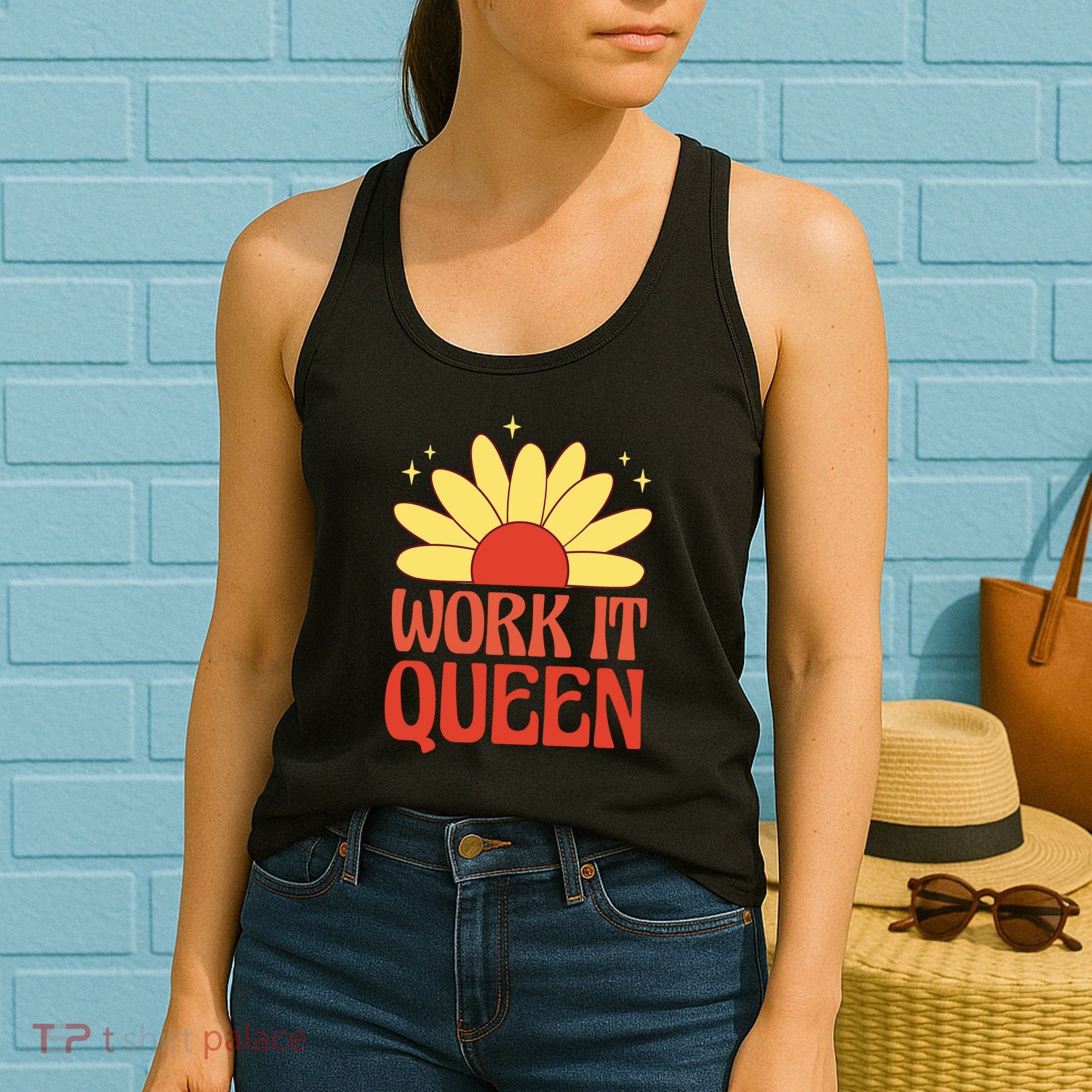 Work It Queen Sunflower Cute Gift Women's Tank Top