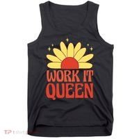 Work It Queen Sunflower Cute Gift Tank Top thumb 0