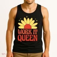 Work It Queen Sunflower Cute Gift Tank Top thumb 3