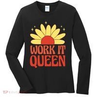 Work It Queen Sunflower Cute Gift Women's Long Sleeve Shirt thumb 0