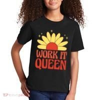 Work It Queen Sunflower Cute Gift Kids T-Shirt thumb 2