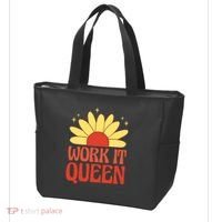 Work It Queen Sunflower Cute Gift Tote Bag thumb 3