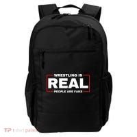Wrestling Is Real People Are Fake Backpack thumb 0