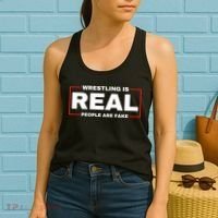Wrestling Is Real People Are Fake Women's Tank Top thumb 2