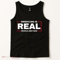 Wrestling Is Real People Are Fake Tank Top thumb 2