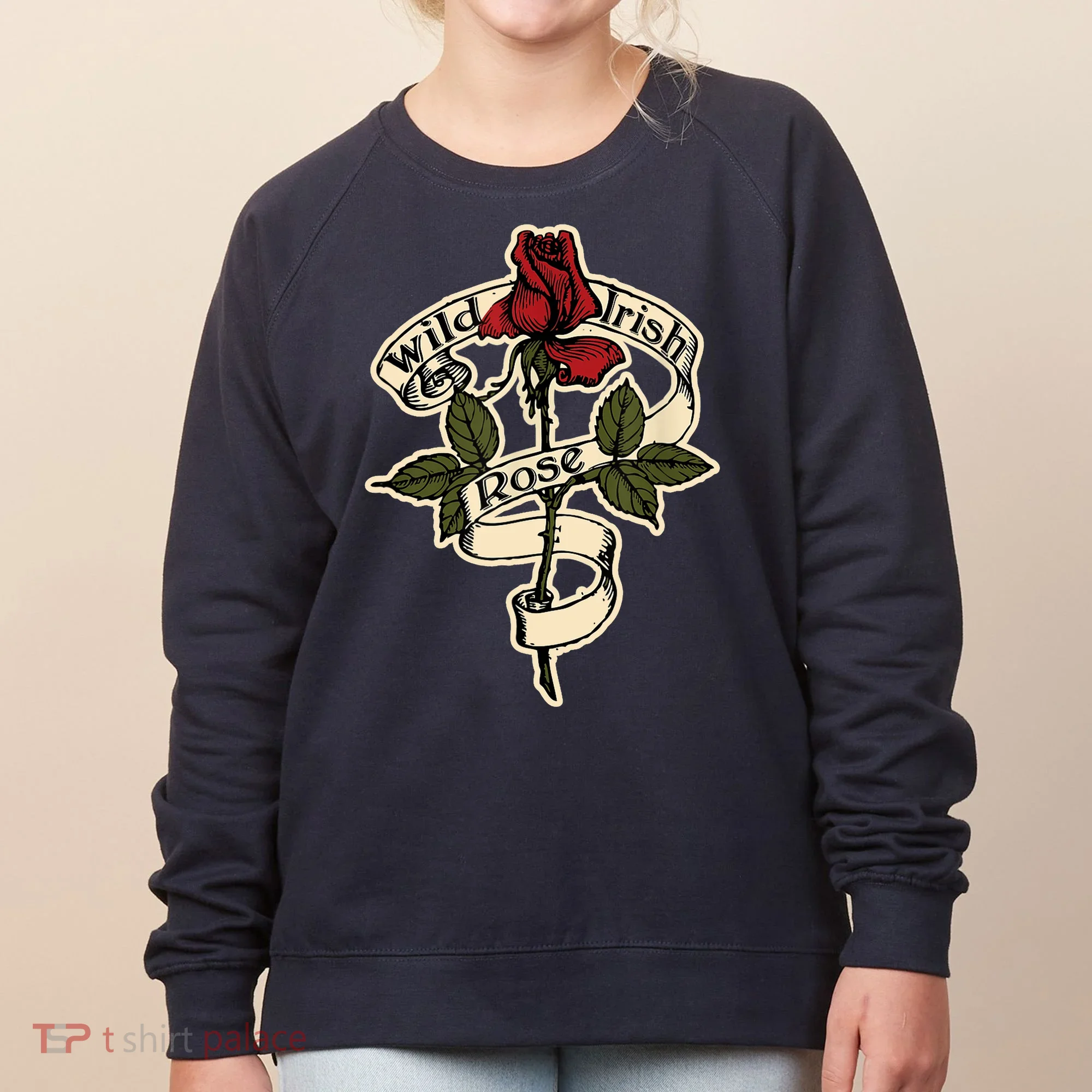 Wild Irish Rose for St. Patrick's Day Women's Sweatshirt