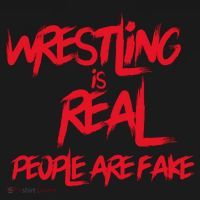 Wrestling Is Real People Are Fake Apron thumb 3