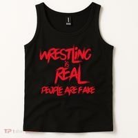 Wrestling Is Real People Are Fake Tank Top thumb 2