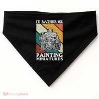 Wargamer ID Rather Be Painting Miniatures USA-Made Doggie Bandana thumb 0