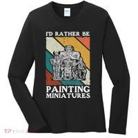 Wargamer ID Rather Be Painting Miniatures Women's Long Sleeve Shirt thumb 0
