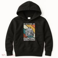 Wargamer ID Rather Be Painting Miniatures Kids Hoodie thumb 0