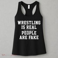 Wrestling Is Real People Are Fake Women's Tank Top thumb 3