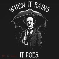 When It Rains It Poes Funny Edgar Allan Poe Mousepad thumb 1