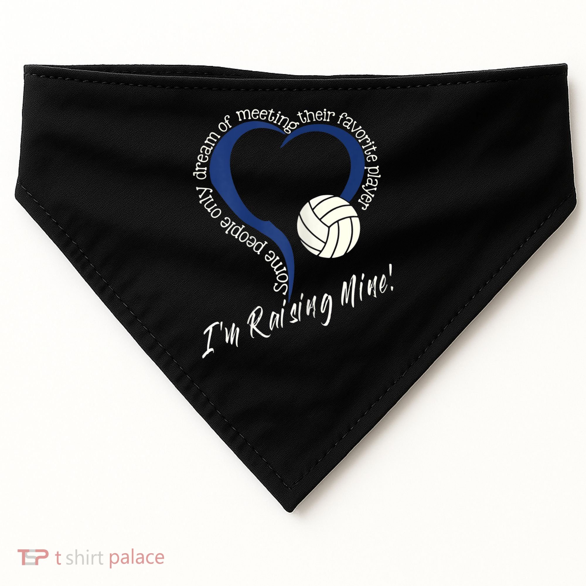 Womens I'm Raising Mine! Volleyball Mom USA-Made Doggie Bandana