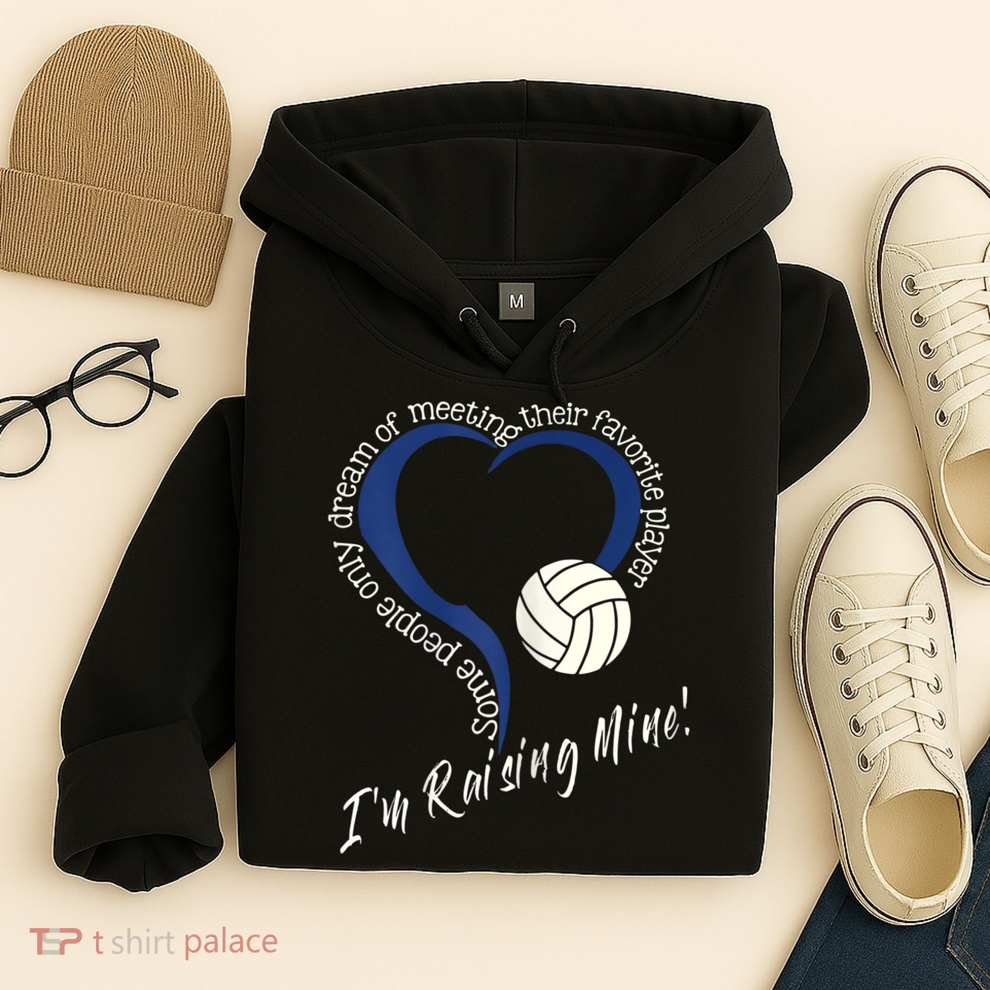 Womens I'm Raising Mine! Volleyball Mom Hoodie