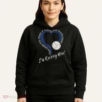 Womens I'm Raising Mine! Volleyball Mom Hoodie thumb 5