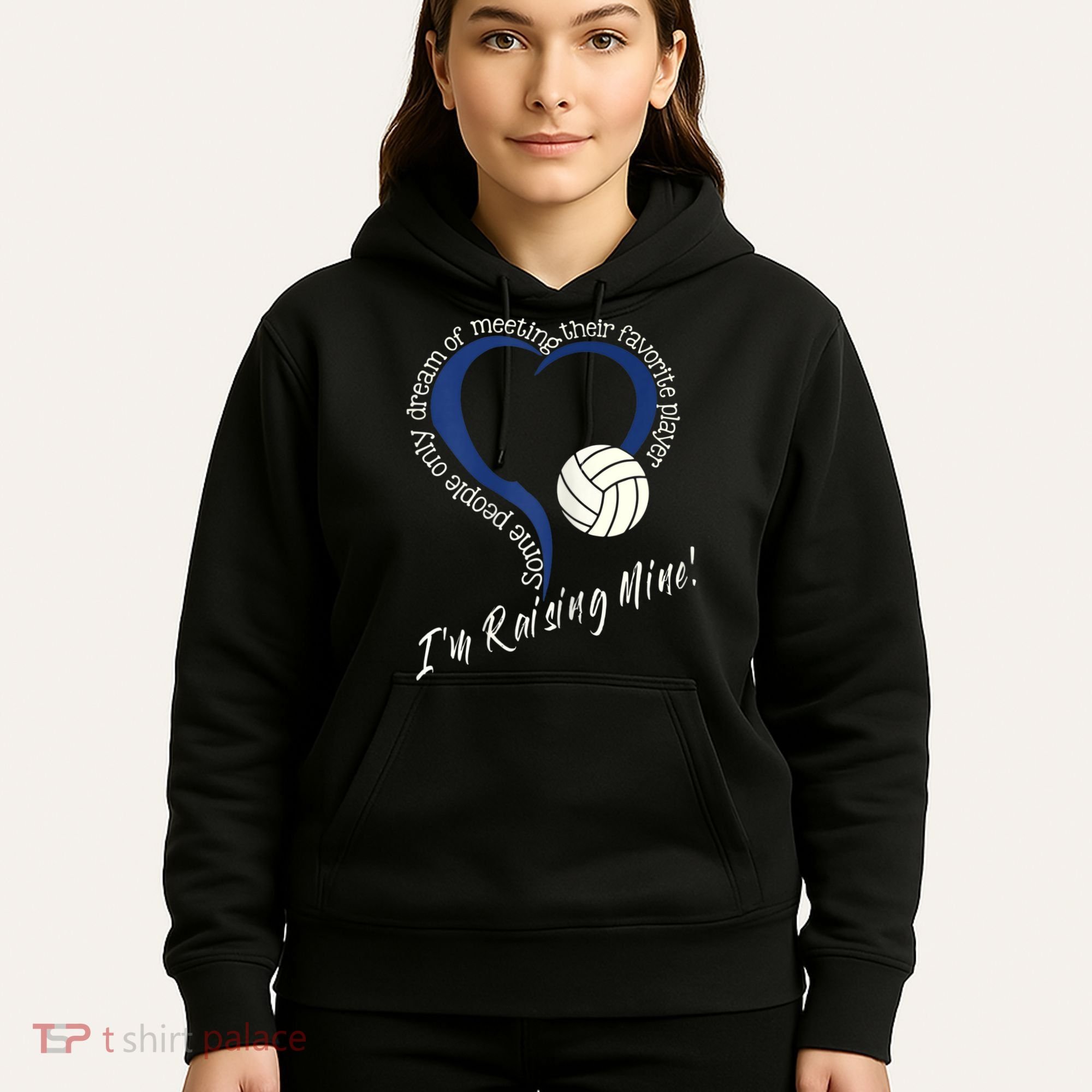 Womens I'm Raising Mine! Volleyball Mom Hoodie
