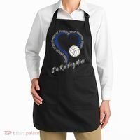 Womens I'm Raising Mine! Volleyball Mom Apron thumb 2