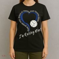 Womens I'm Raising Mine! Volleyball Mom T-Shirt thumb 4