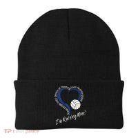 Womens I'm Raising Mine! Volleyball Mom Beanie thumb 0