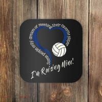 Womens I'm Raising Mine! Volleyball Mom Coaster thumb 0